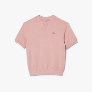 Lacoste Cotton Short Sleeve Crewneck Sweatshirt Mineral Pink  Size EU 40 Medium